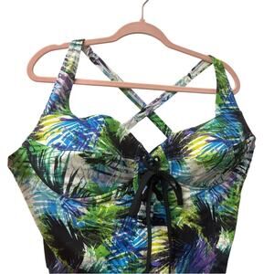 Torrid Tropical Print plus size One Piece Swimsuit NWT 3X beach vacation resort